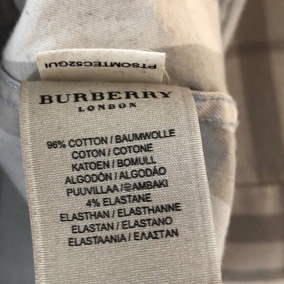 BURBERRY London Grey House Check Button-down Shirt 3\4-Sleeve XL MSRP $600 - Picture 6 of 6